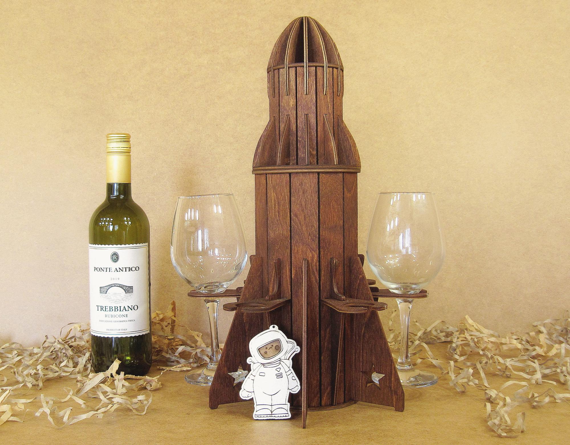 Коробка для бутылки ракета