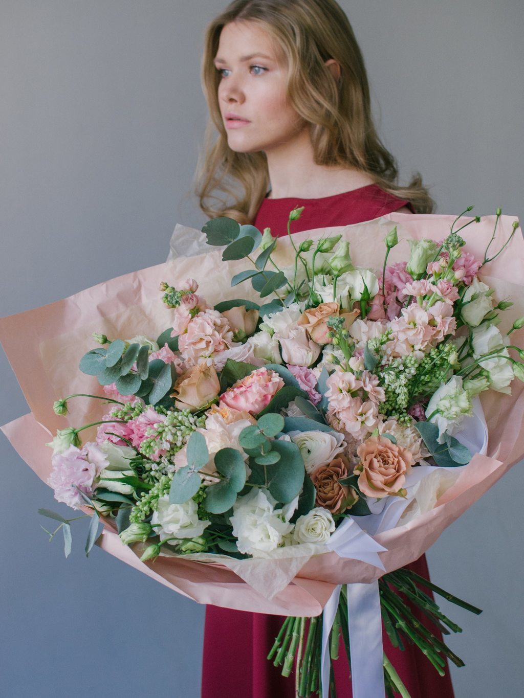 Букет большой кремовый