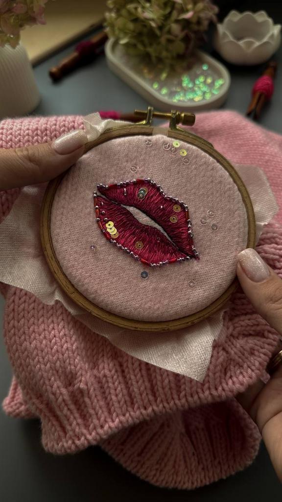 Инструкция по вышивке "Мишкины поцелуи"