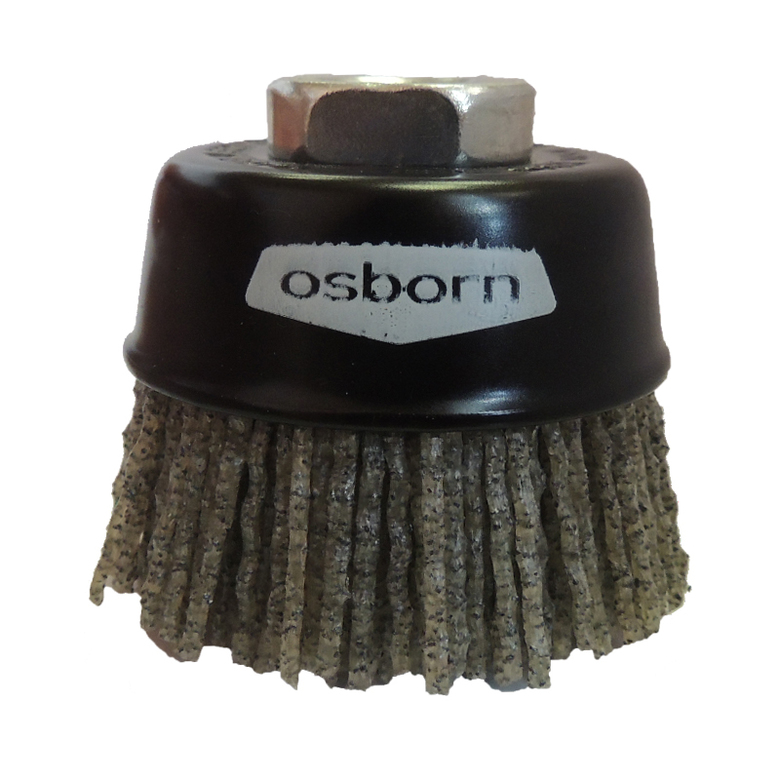 Щетка чашечная Д60*M14, ворс полимер абразив P46, OSBORN