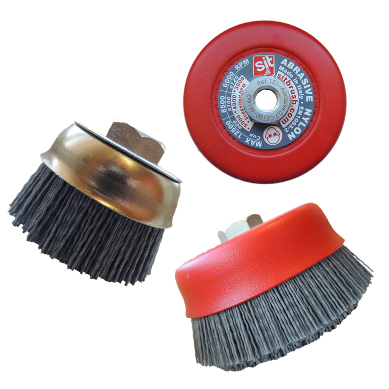 Щетки чашечные Д80-120*М14, ворс полимер абразив P180