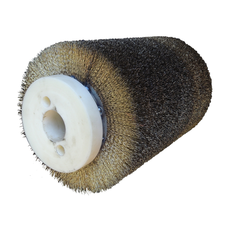 Щетки спиральные Д200*310*40 для станков, ворс гофр латунир-я сталь