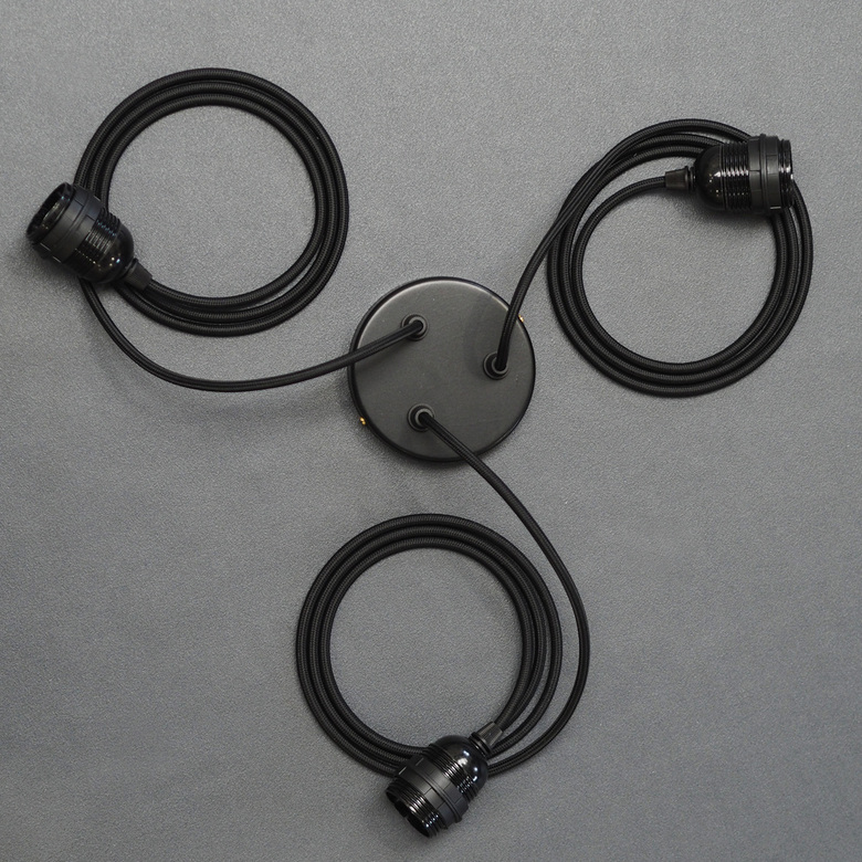 Основание паук черное для абажуров