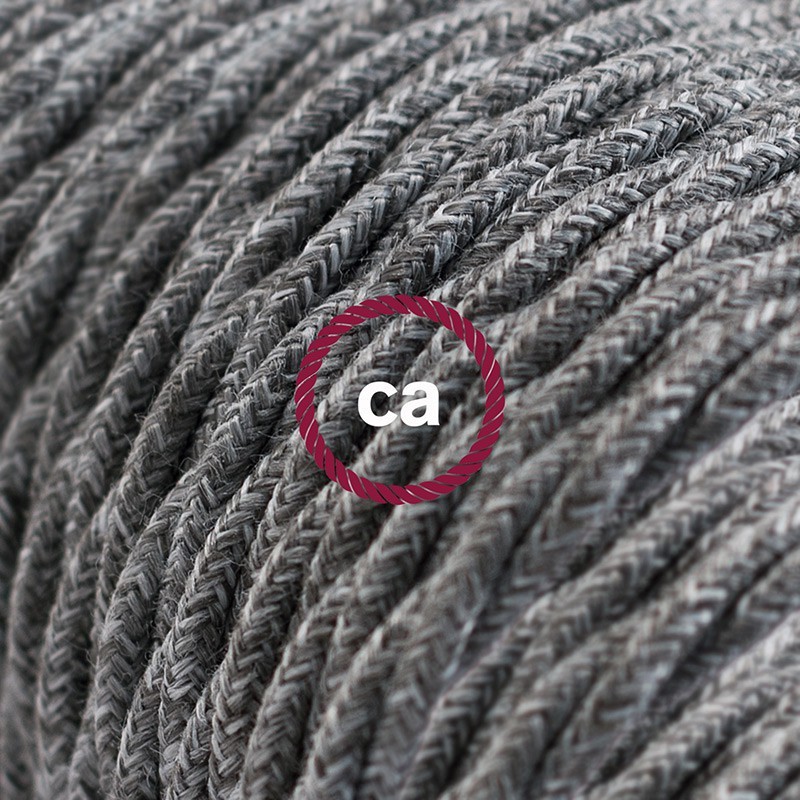 Провод текстильный витой Linen Grey Melange