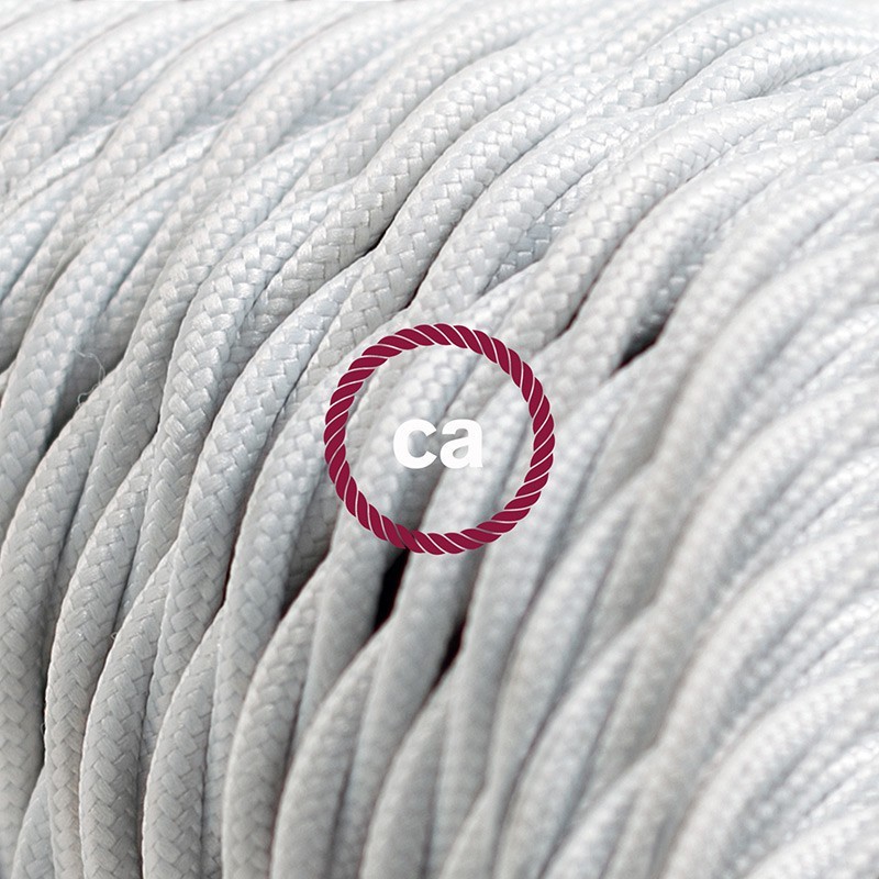 Провод текстильный витой  Glossy Optical White