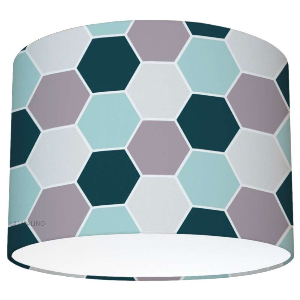 абажур с принтом гексагон 10