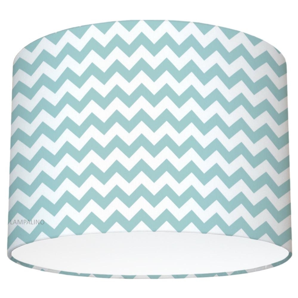 абажур с принтом 14 зигзаг мятный