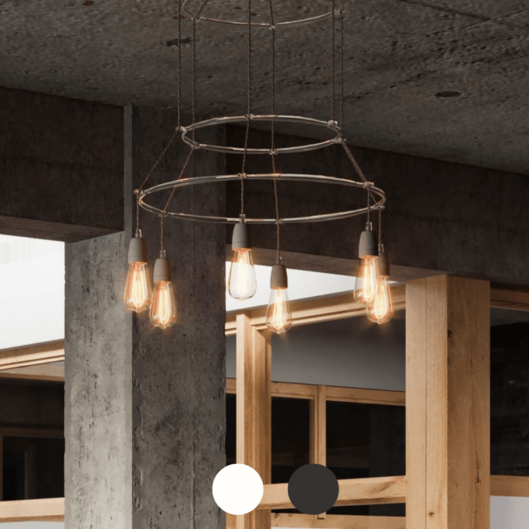 Люстра гроздь с фарфоровыми патронами