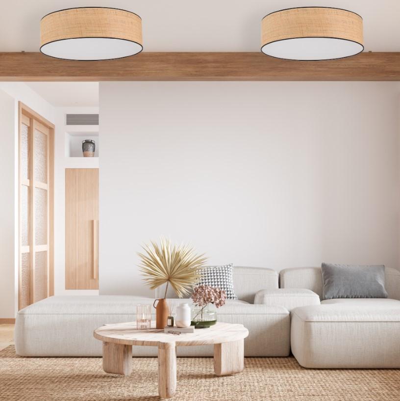 Светильник потолочный из рафии 50,55,60,70,80см