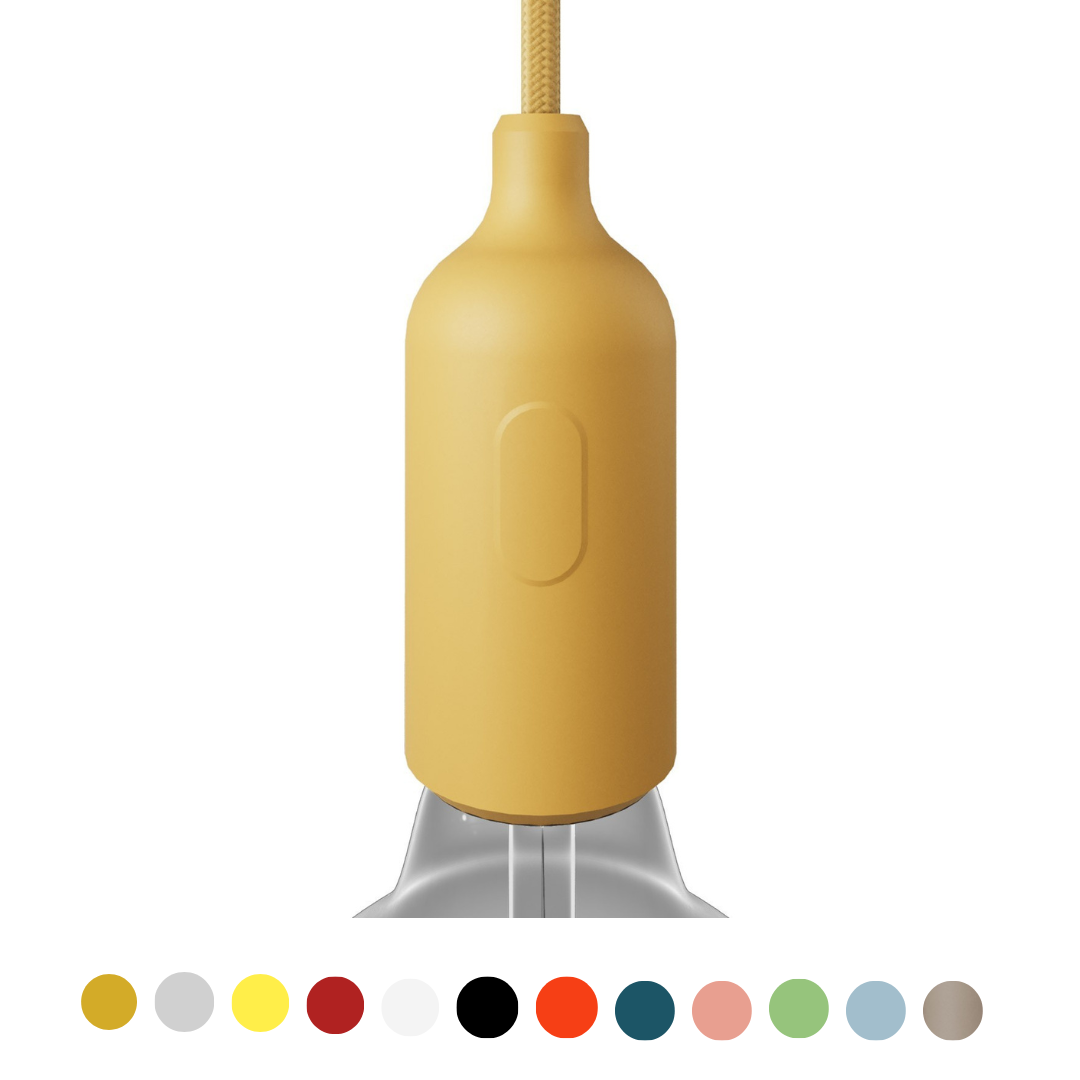 Патрон декоративный силиконовый декоративный с выключателем