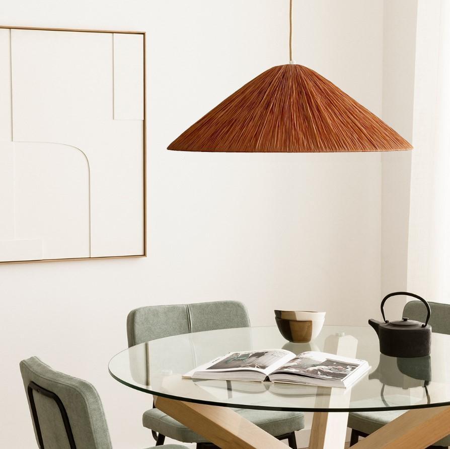 Купить светильник с абажуром из нити рафии