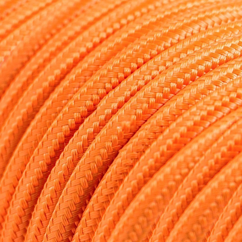 провод электрический оранжевый в текстильной оплетке