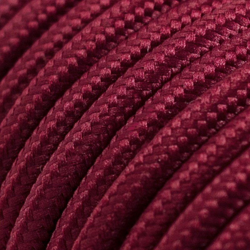 провод электрический бордовый  в тканевой оплетке