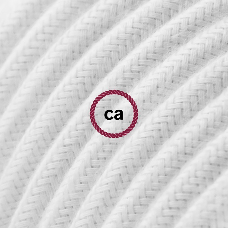 Провод текстильный белый