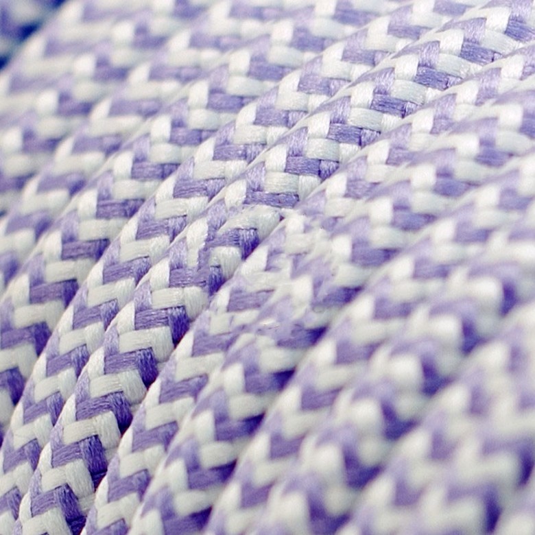 Провод текстильный сиреневый зигзаг