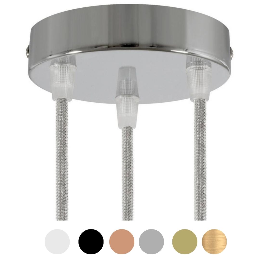 Основание потолочное  металлическое  на 3 вывода