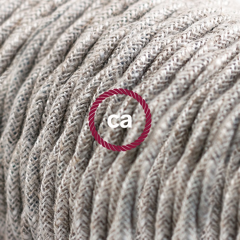 Провод текстильный витой  Linen White Melange