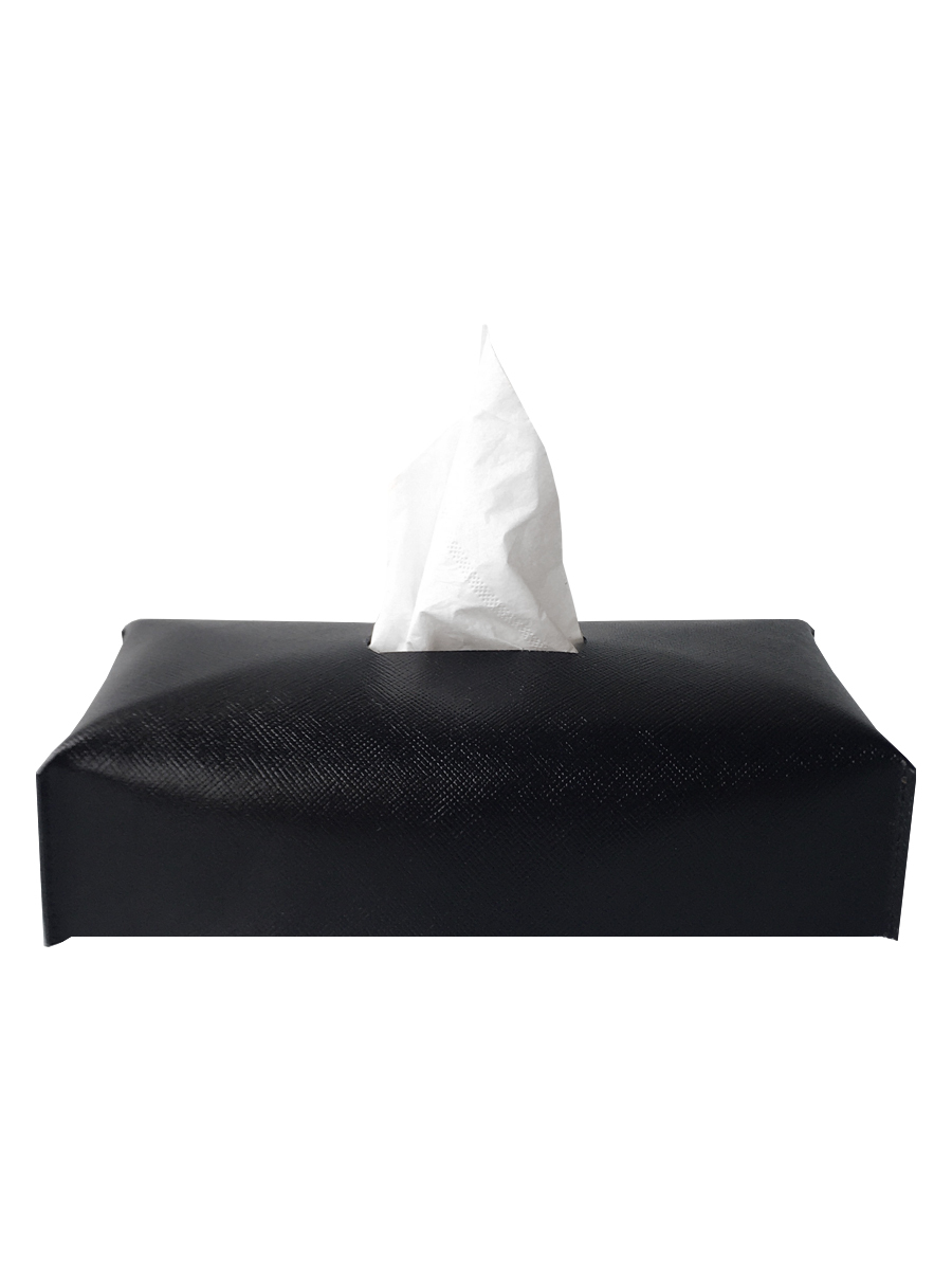 Кожаная салфетница прямоугольная из фактурной кожи