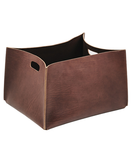 Корзина для хранения из натуральной кожи