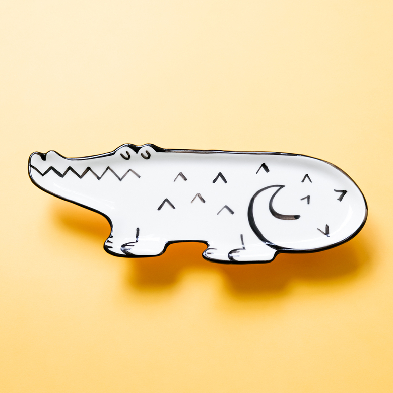 Тарелка ЗАДУМЧИВЫЙ КРОКОДИЛ