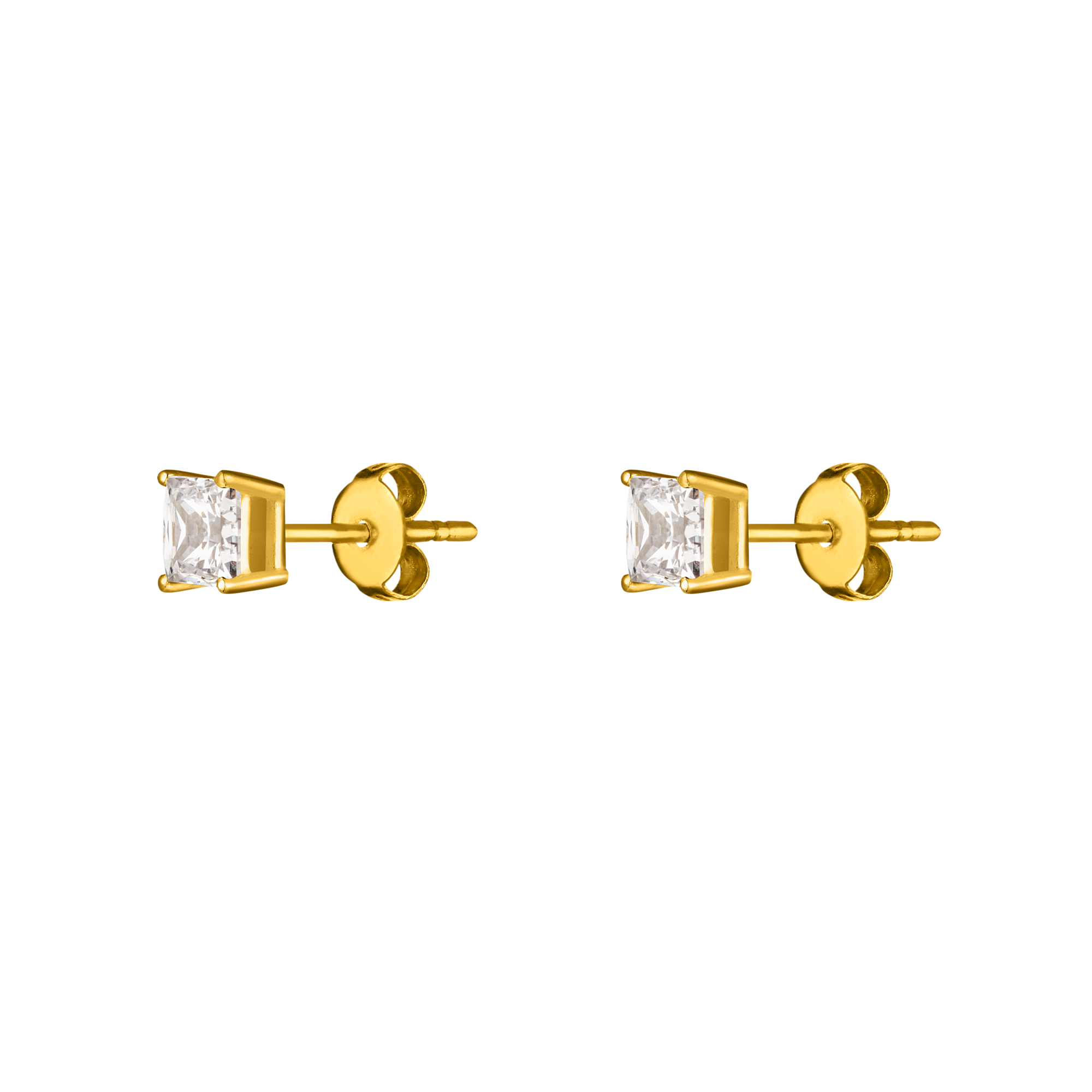 Пусет White Square Gold