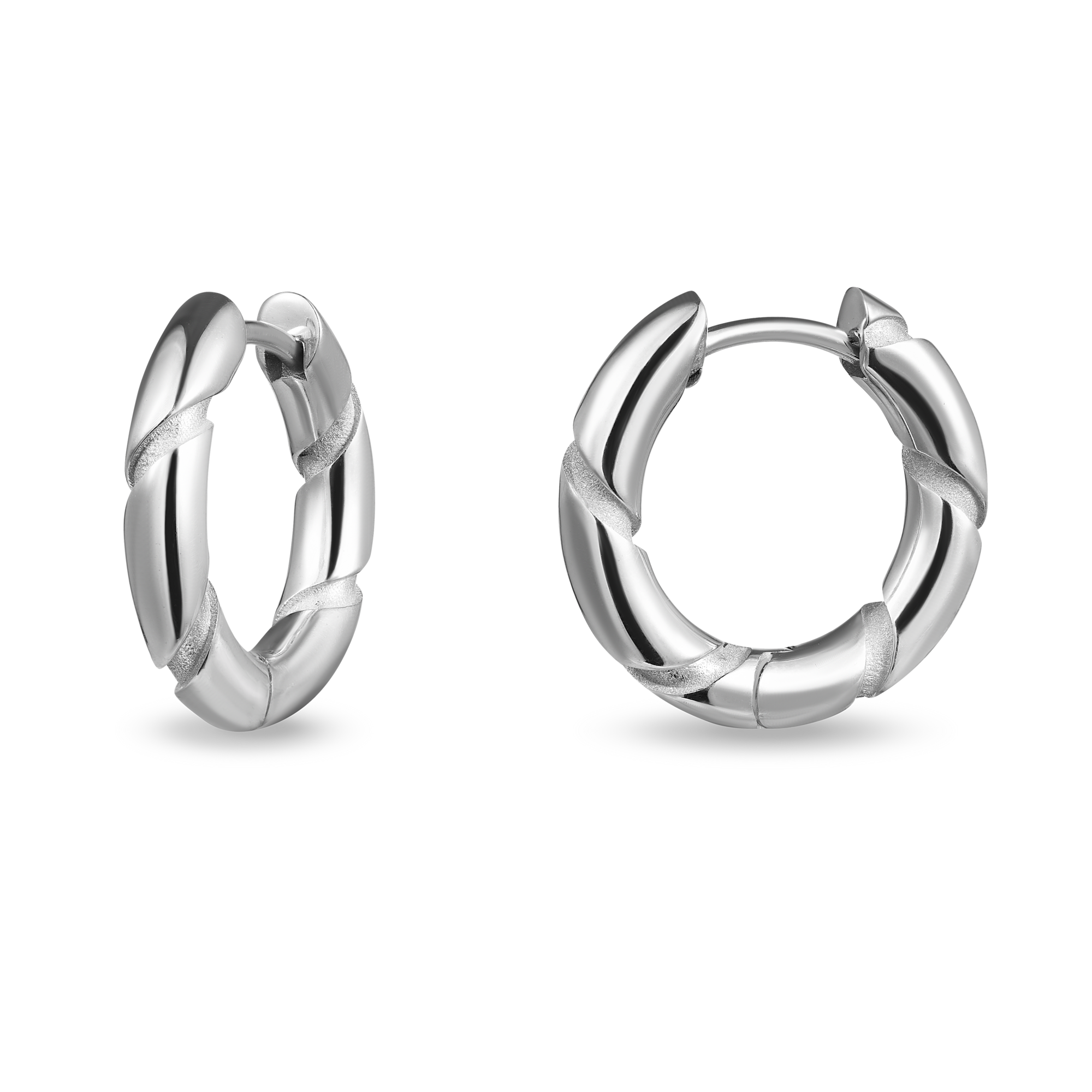 Моносерьга Spiral White