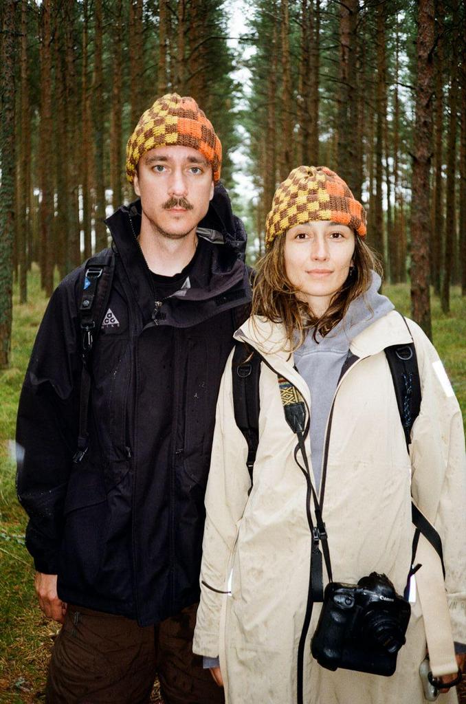 Бини Twins Checkered Brown