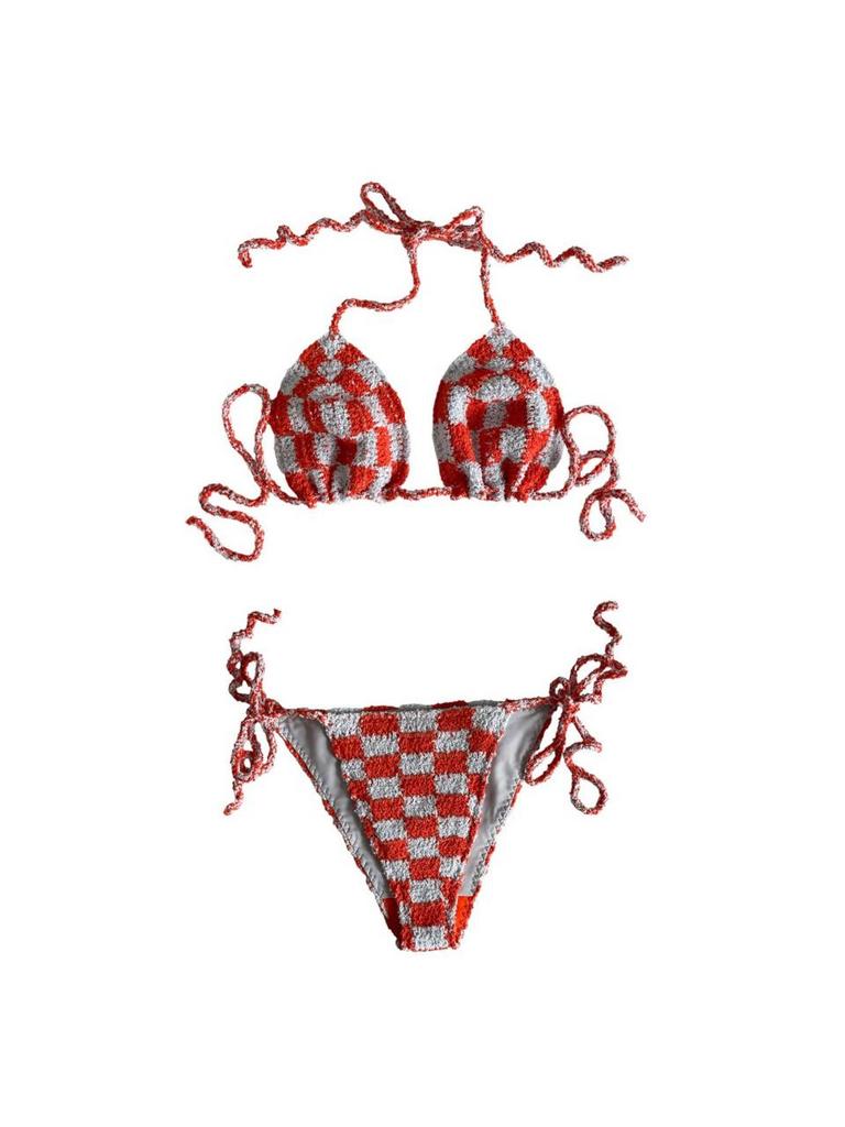 Crochet bikini Orange Blue