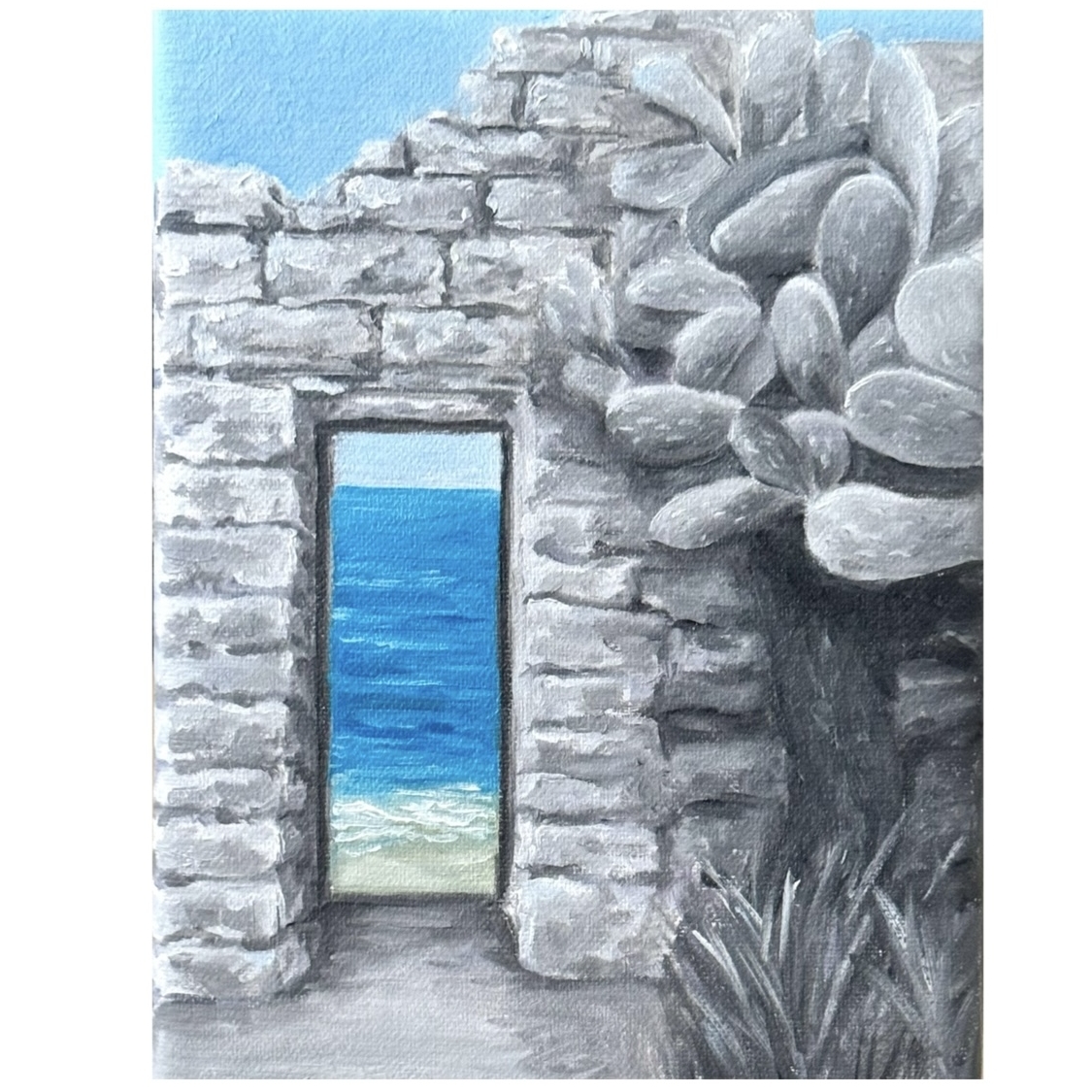 Картина "Мечтай!". Авторская картина на холсте (лен, масло), 20х15 см