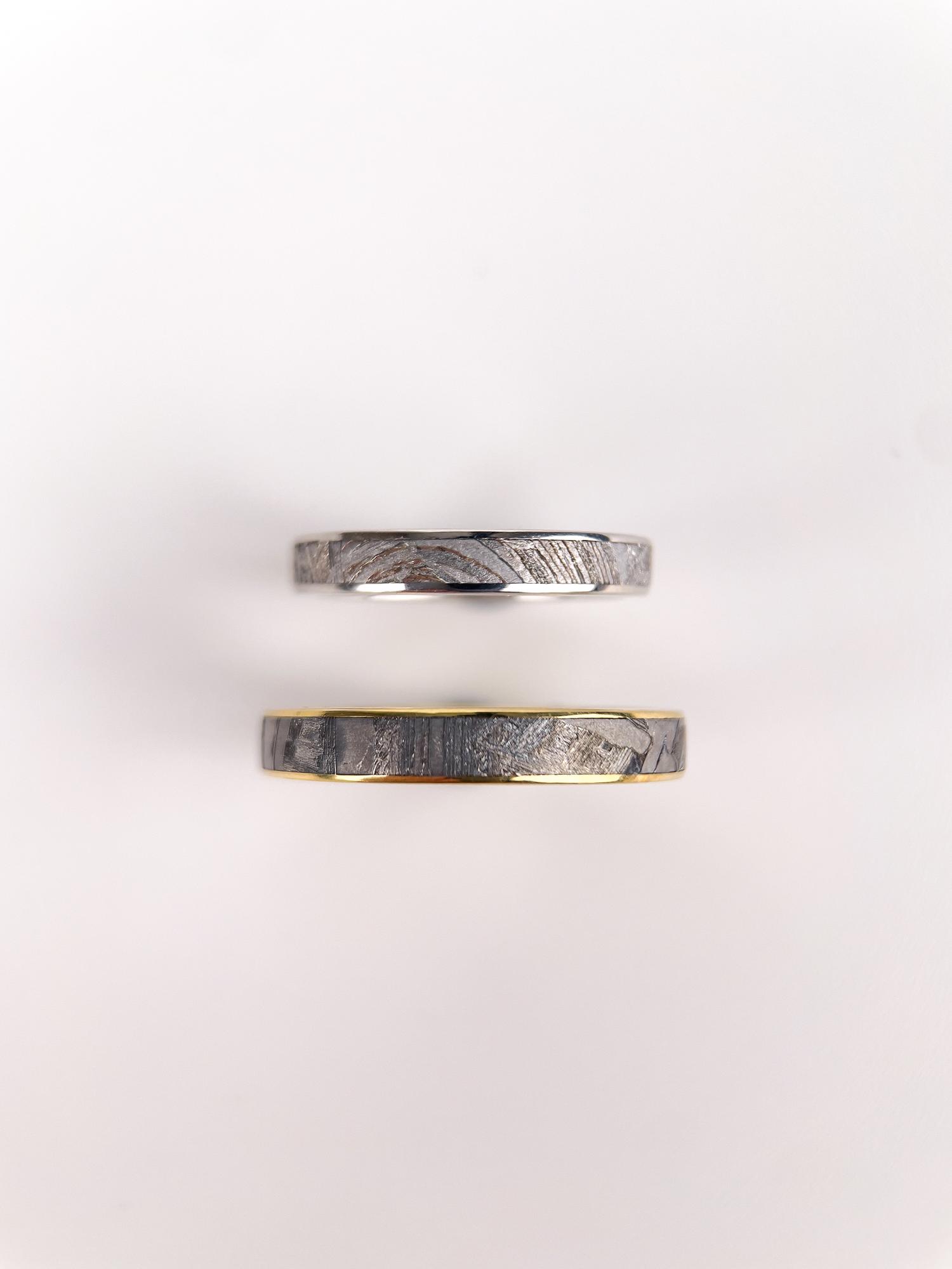 Кольцо с метеоритом "Simple"