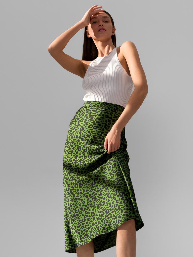 Юбка из струящейся ткани длины миди ONE