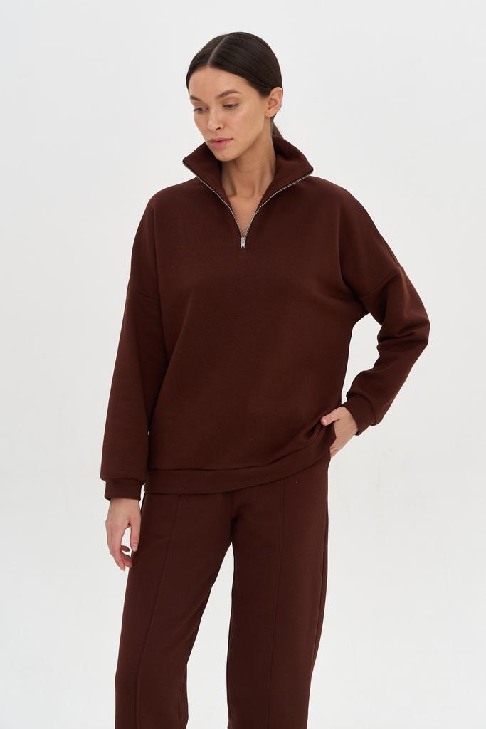 Cвитшот в стиле oversize на молнии Macadamia