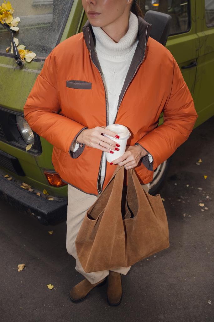 Двусторонняя стеганая куртка BROWN/Orange