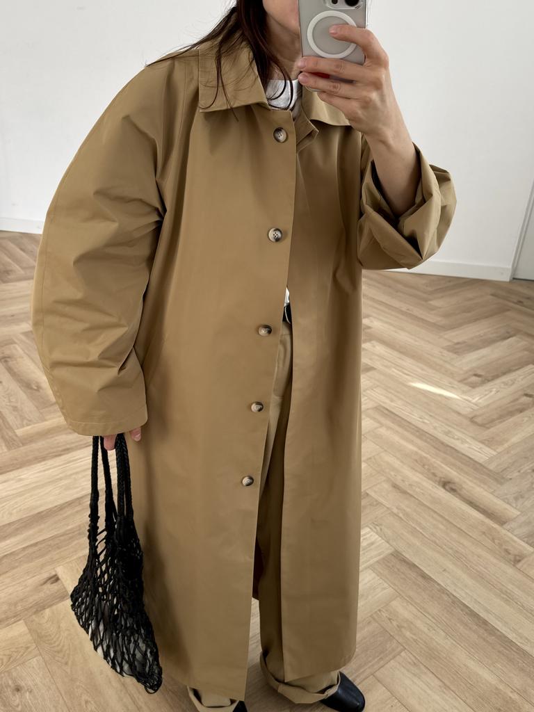 Тренчкот длинный цвета сафари модель 405