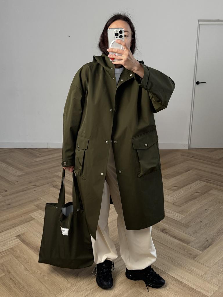 Дождевик укороченный цвета хаки мд 408