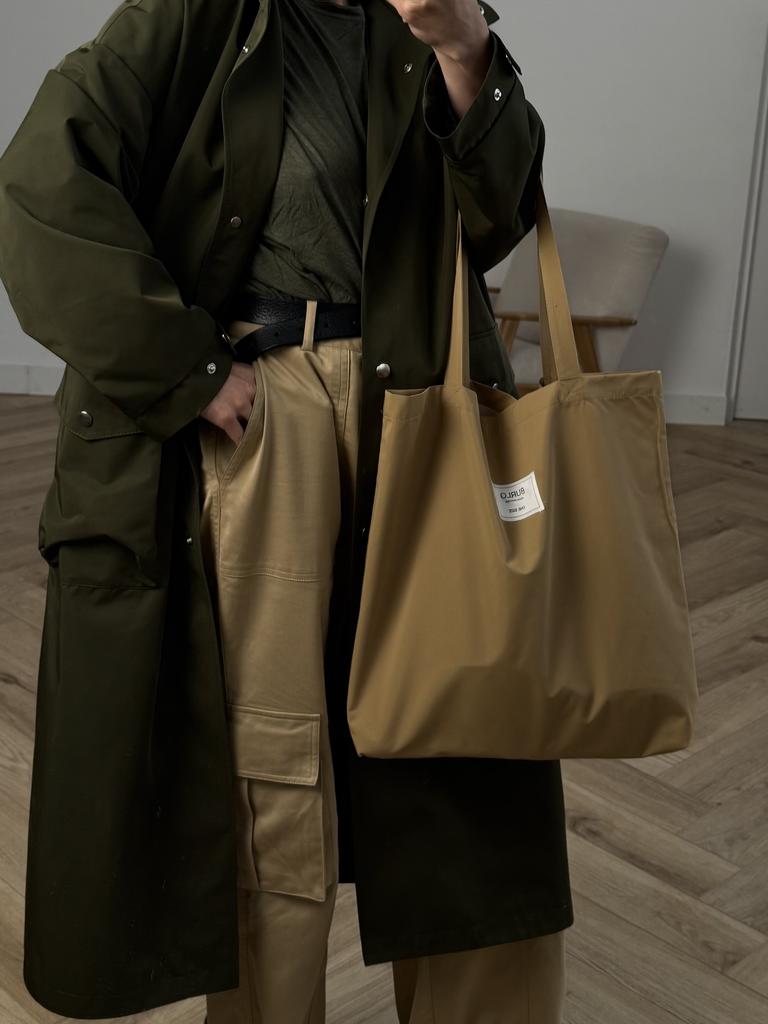 Стандартная сумка-авоська из плащевой ткани цвета сафари