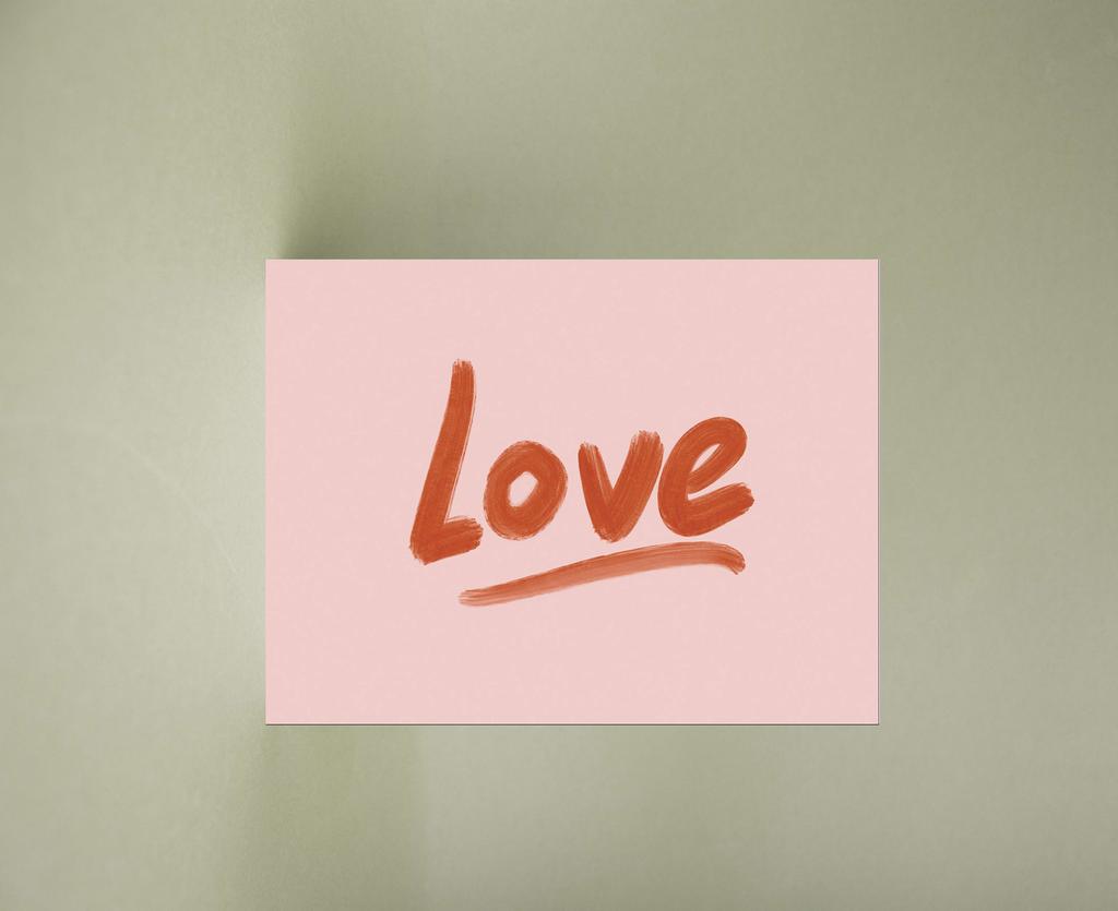 Мини - открытка "Love"