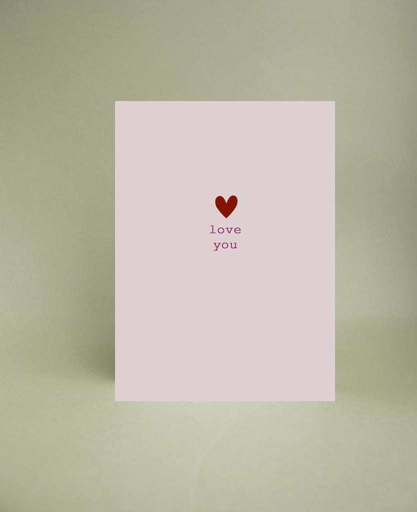 Мини-открытка "Love you"