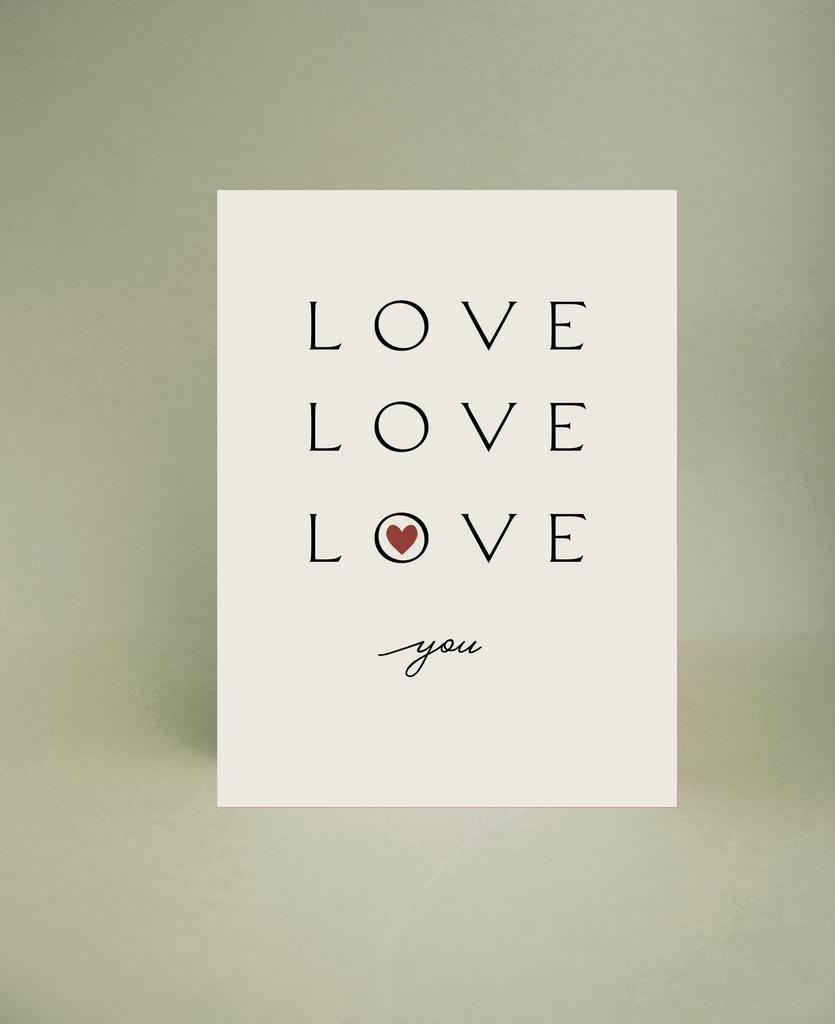 Мини-открытка "LoveLoveLove"