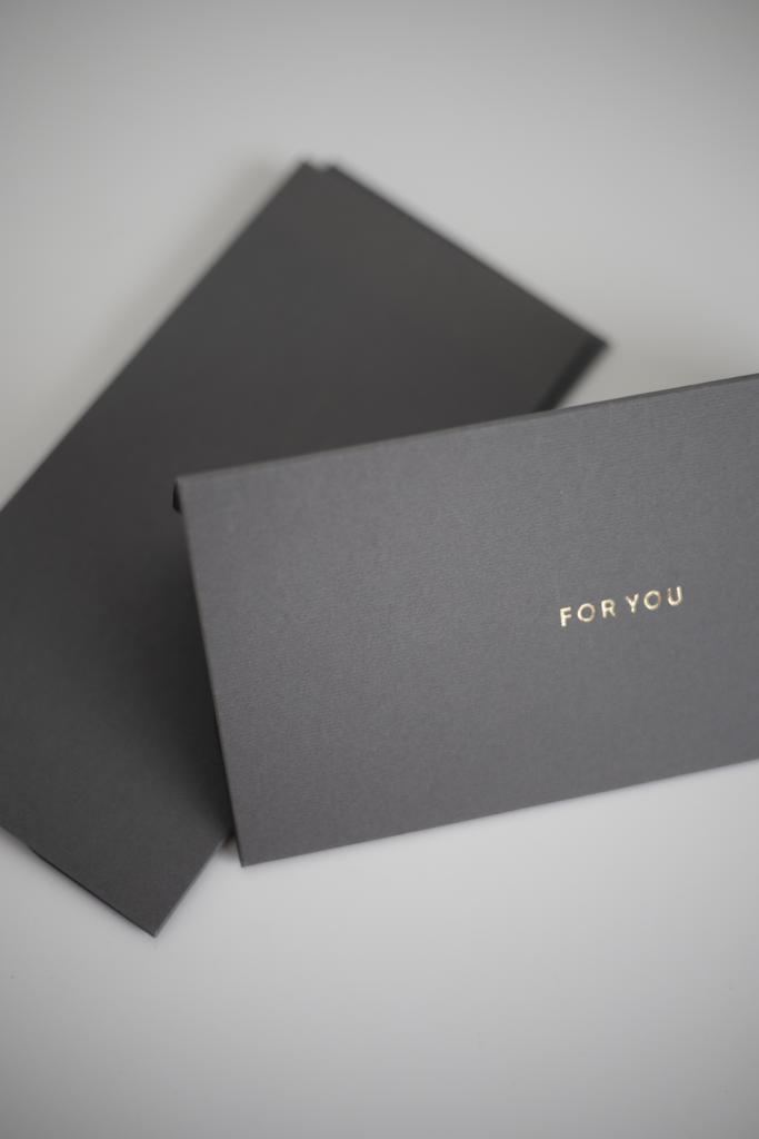 Конверт для денег "For you (серо-коричневый)"