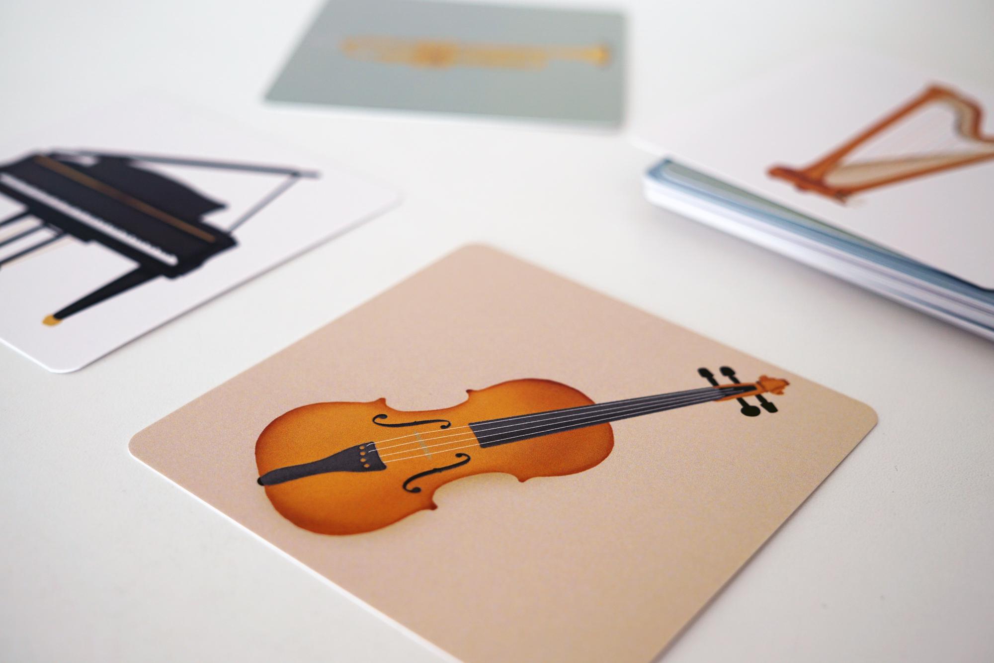 Карточки с музыкальными инструментами