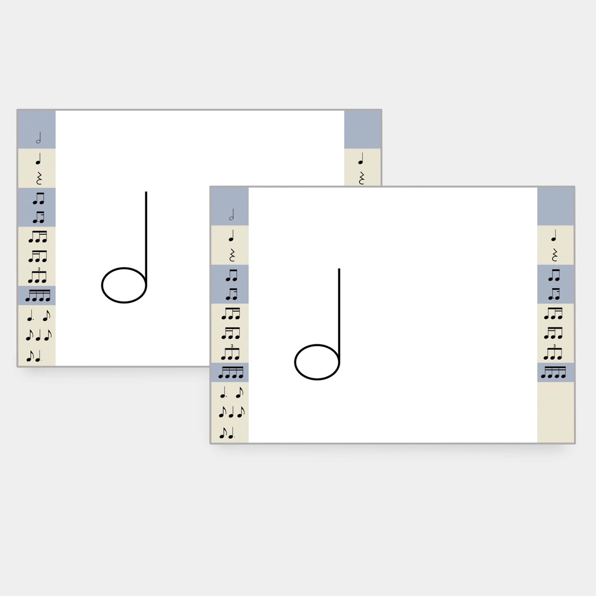 Ритмические карточки 2/4 для учеников 3-5 классов
