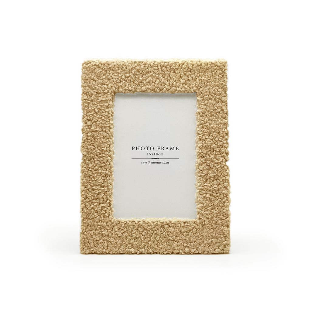 Фоторамка прямоугольная 10х15, букле, brown
