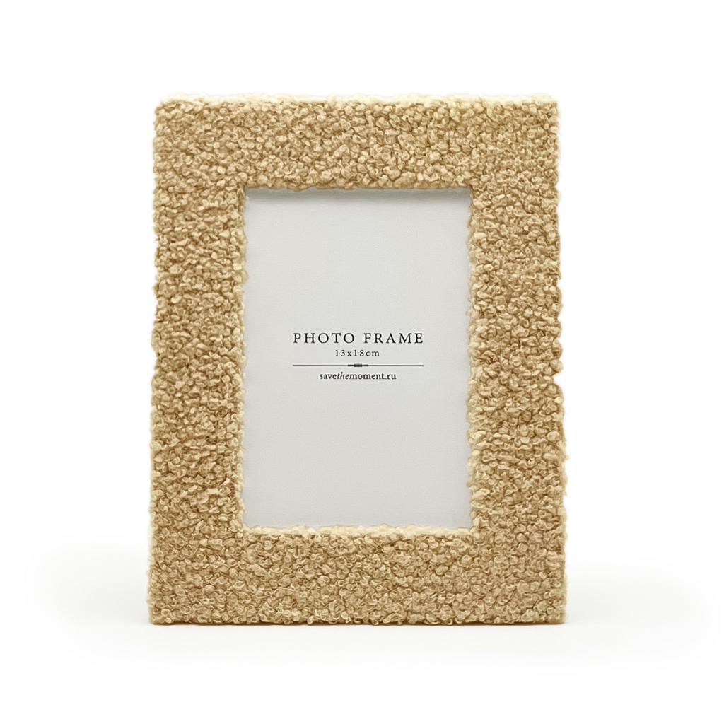 Фоторамка прямоугольная 13х18, букле, brown