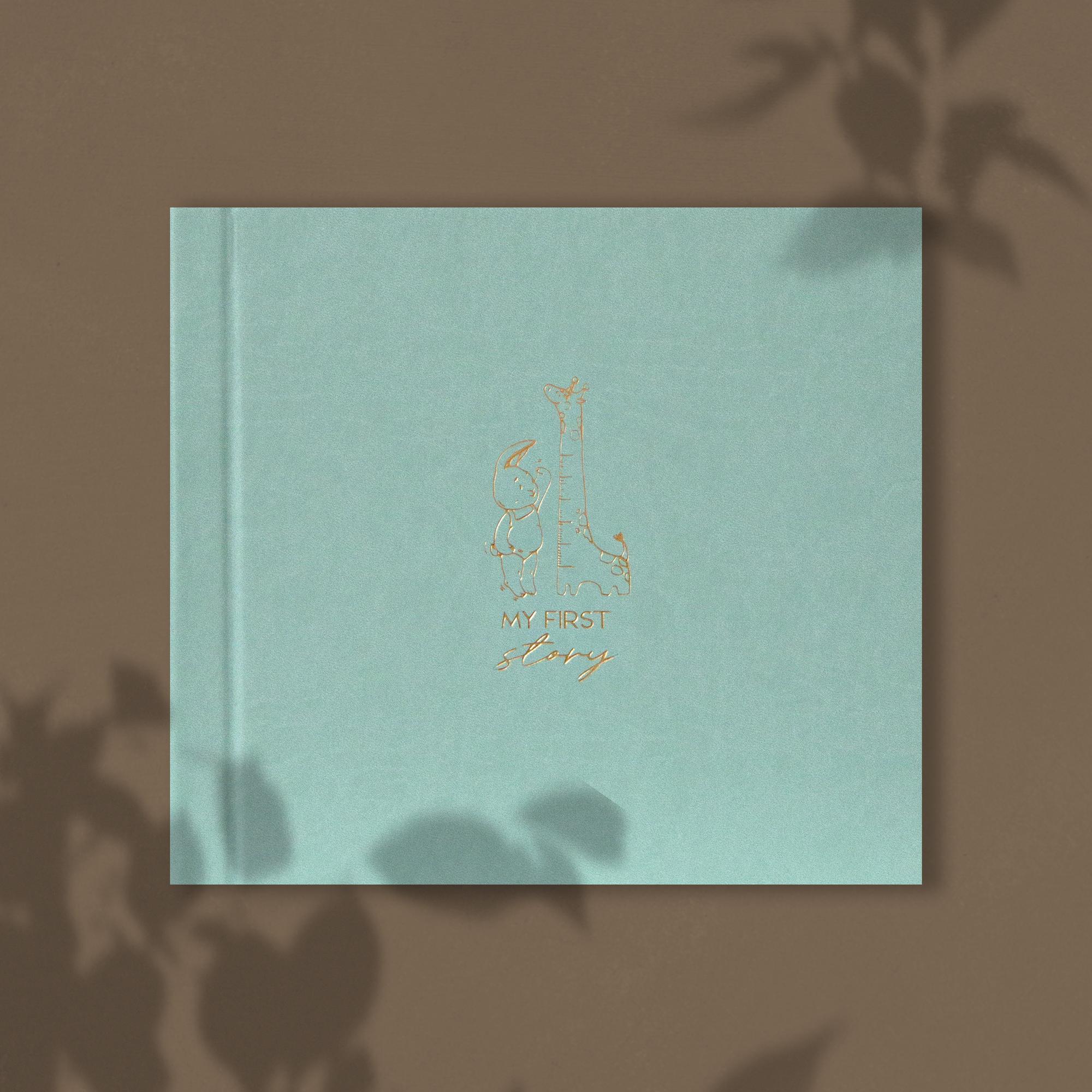 Фотоальбом новорожденного "My first story" Мятный