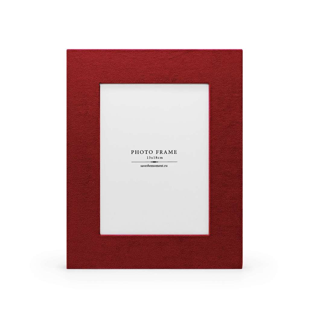 Фоторамка прямоугольная 13х18, велюр, bordo