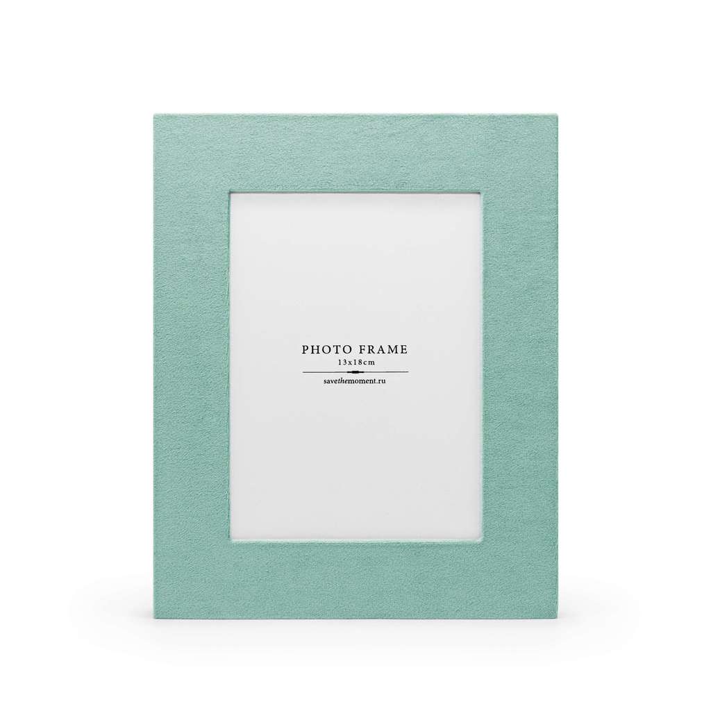 Фоторамка прямоугольная 13х18, велюр, aquamarine