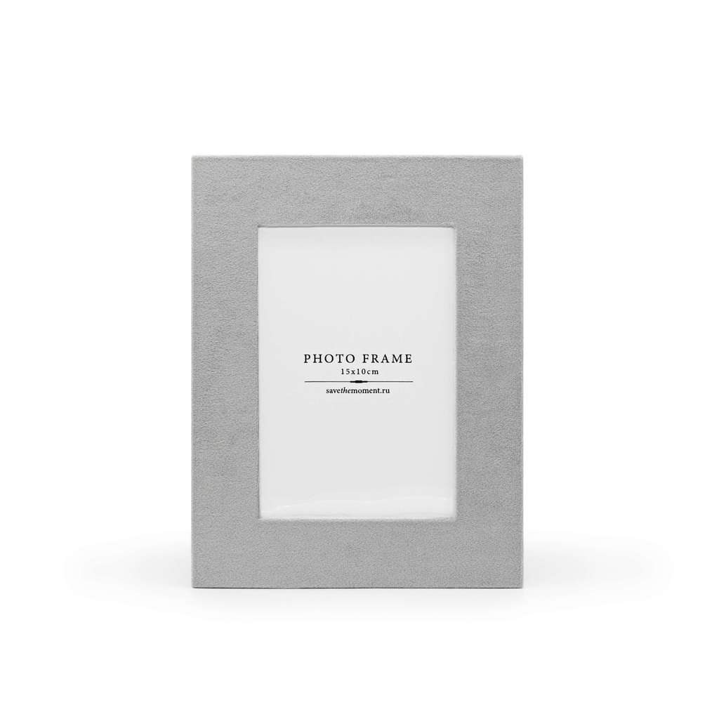 Фоторамка прямоугольная 10х15, велюр, grey