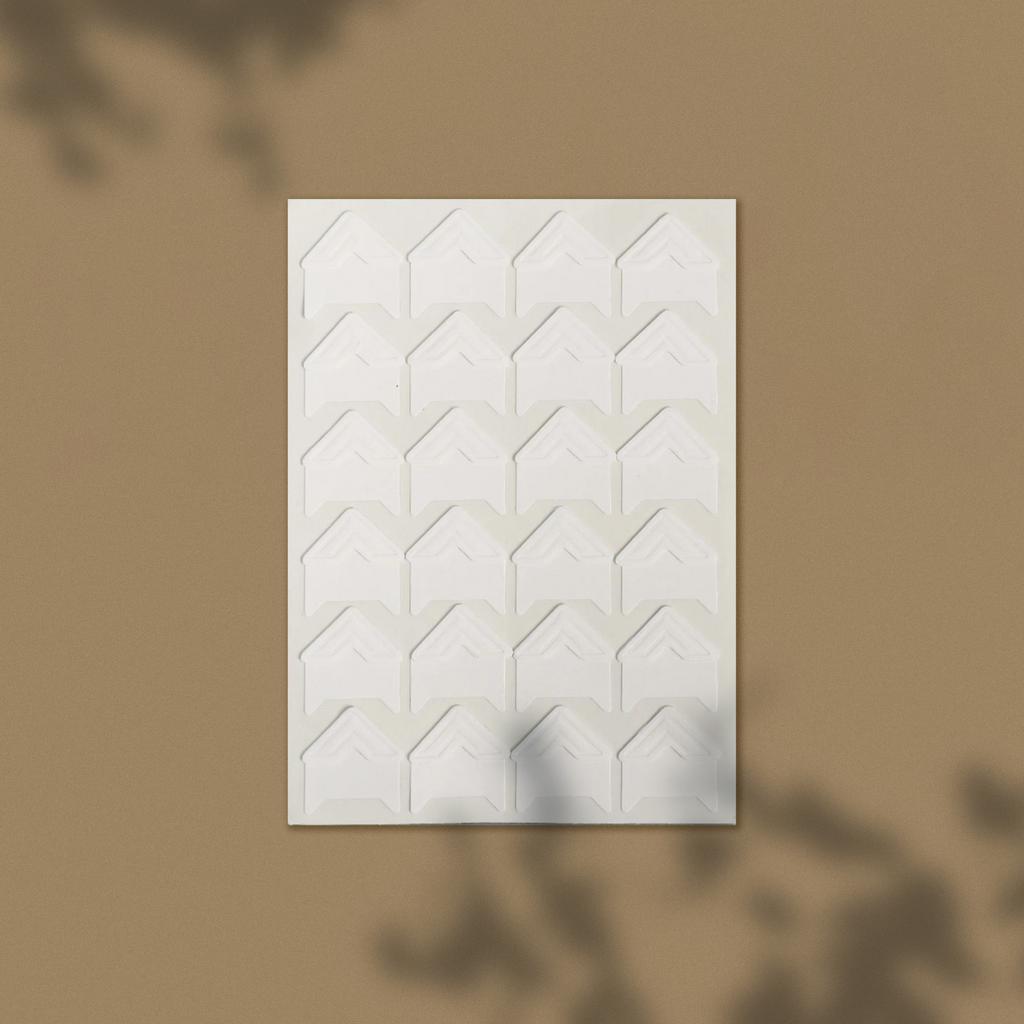 Уголки для вклеивания фотографий, Белые, 24 шт