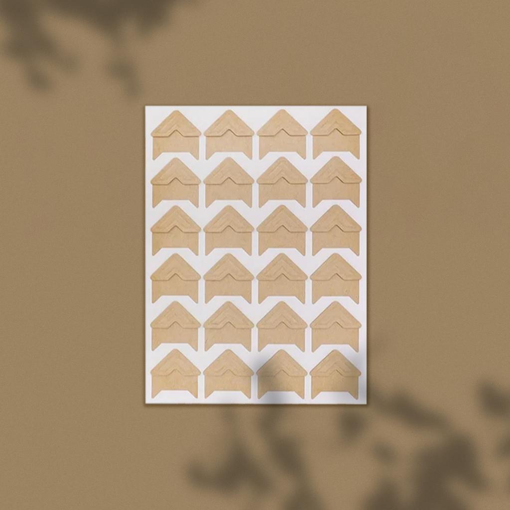 Уголки для вклеивания фотографий, Крафт, 24 шт